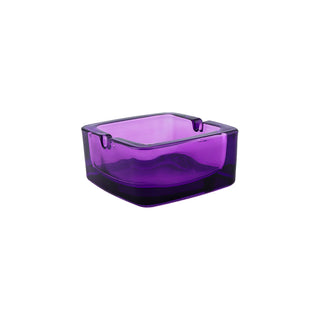 Purple Square Glass Ashtray