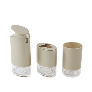 Beige Bathroom Accessory Set