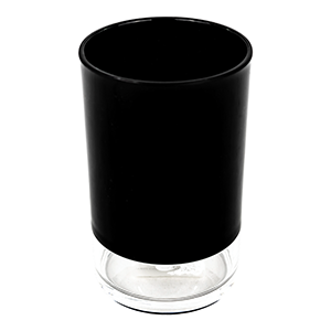 Black Plastic Bathroom Organizer Cup