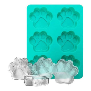 Blue Silicon Paw-Shaped Ice Tray