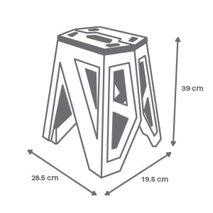 Black Folding Plastic Stool
