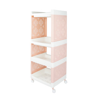 Pink 4-Tier Storage Cart