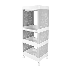 Gray 4-Tier Cart