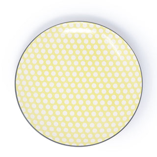 Ceramic Food Plate - White & Yellow