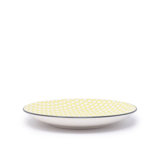 Ceramic Food Plate - White & Yellow