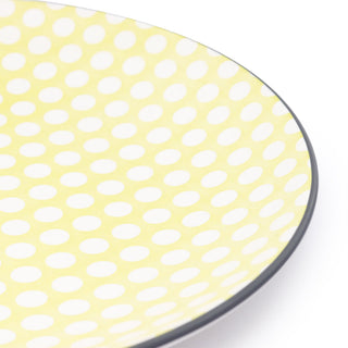 Ceramic Food Plate - White & Yellow