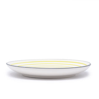 Ceramic Dessert Plate - Striped