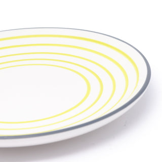 Ceramic Dessert Plate - Striped