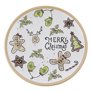 Merry Christmas Ceramic Plate – 9" Festive Holiday Tableware and Decor