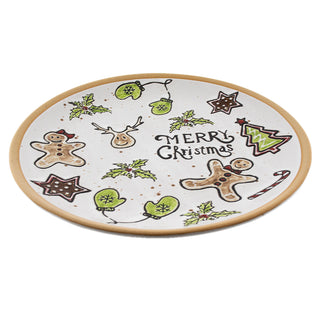 Merry Christmas Ceramic Plate – 9" Festive Holiday Tableware and Decor
