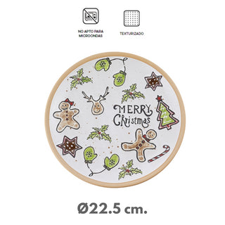 Merry Christmas Ceramic Plate – 9" Festive Holiday Tableware and Decor