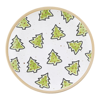 Christmas Tree Ceramic Plate – 9" Festive Holiday Tableware and Decor
