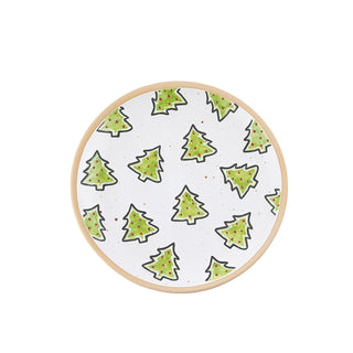 Christmas Tree Ceramic Plate – 9" Festive Holiday Tableware and Decor