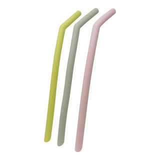 3-Pack Colorful Silicone Straws