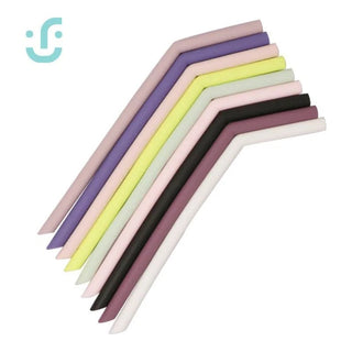 3-Pack Colorful Silicone Straws