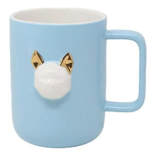 Blue Animal Face Design Mug