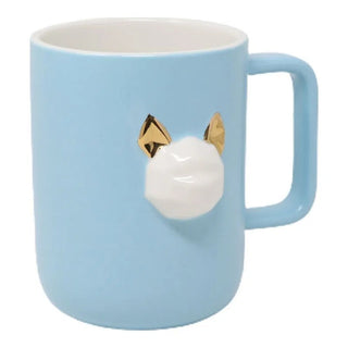 Blue Animal Face Design Mug