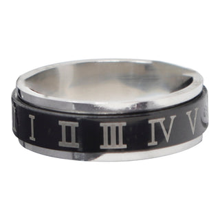 BLACK W/LETTERS RING MEN