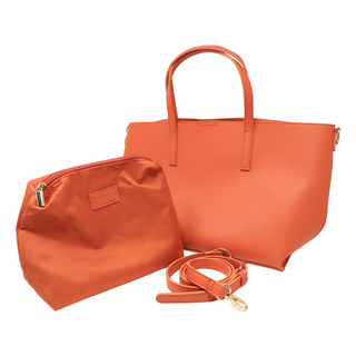 Jumbo Orange Tote Bag and Pouch