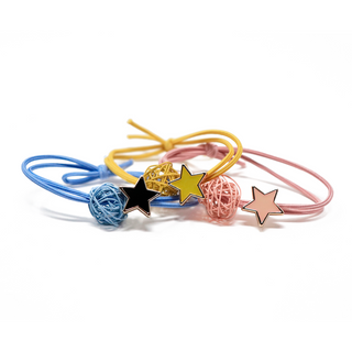 STAR AND BALL W/4? HAIR ELASTIC BAND