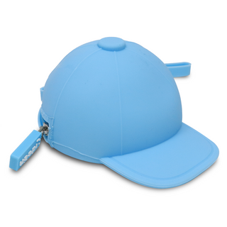 BLUE CAP-SHAPED COIN PURSE