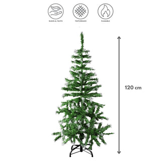 Snow-Flocked Artificial Christmas Tree – 47" (120 cm) Classic Pine with Metal Base