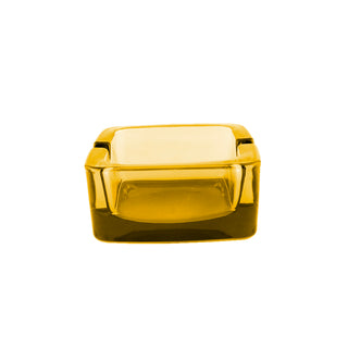 Yellow Square Glass Ashtray