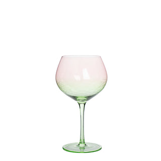 Pink and Green Globet Wine Glass