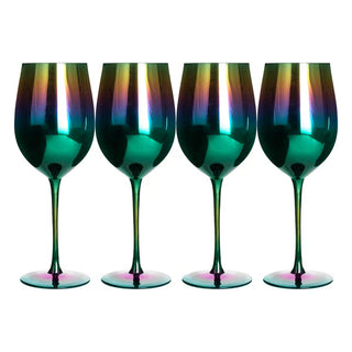 Set of 4 Rainbow Wine Glasses - 15.7 oz