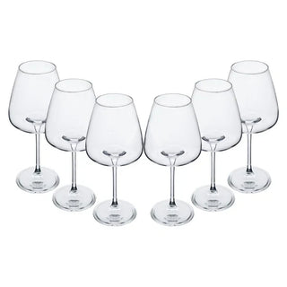 Set of 6 Wide Crystal Glasses - 20.7 oz