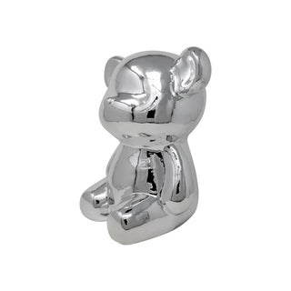 Decorative Silver Teddy Bear Figure