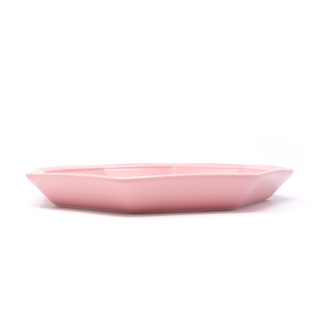 Pink Hexagonal Ceramic Plate