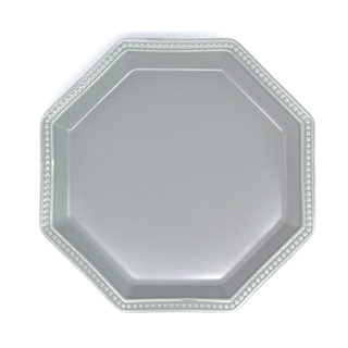 Gray Hexagonal Ceramic Plate