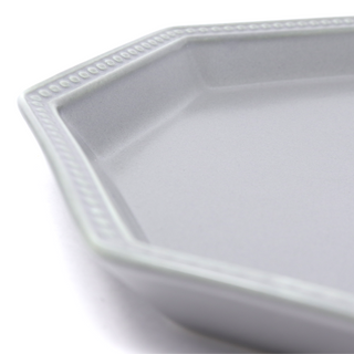 Gray Hexagonal Ceramic Plate