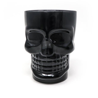 Black Skull Glass Mug