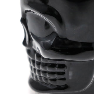 Black Skull Glass Mug