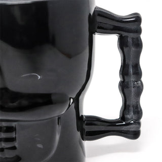 Black Skull Glass Mug