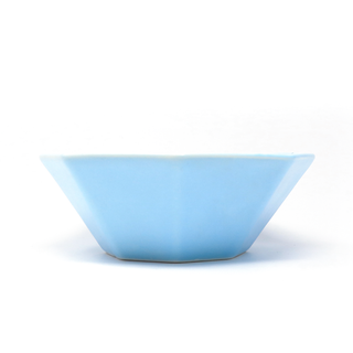 Blue Hexagonal Ceramic Bowl