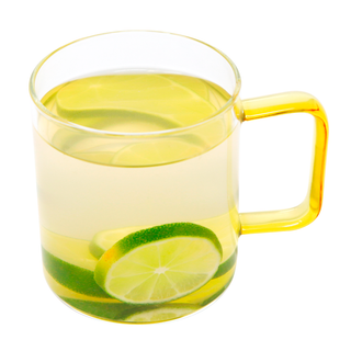 Clear Mug with Yellow Handle