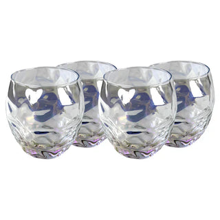 Set of 4 Electroplated Whiskey Glasses - 7.1 oz