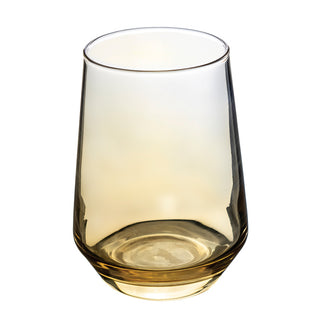 Amber Rectangular Transparent Cup