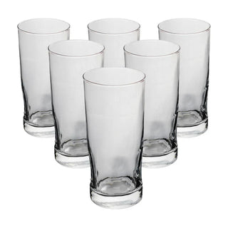 Set of 6 Transparent Smoke Glasses - 15.9 oz