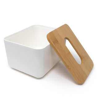 White Square Tissue Box