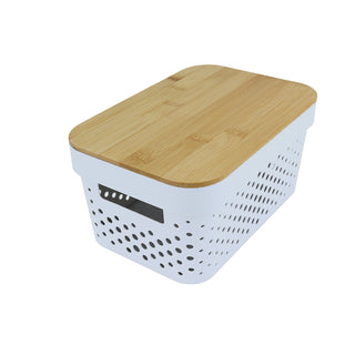 White Bamboo Lid Storage Container