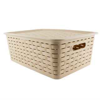 Brown Stackable Storage Basket