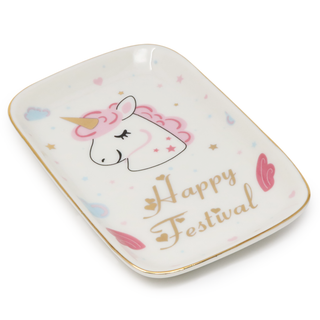 SQUARE UNICORN JEWELRY TRAY