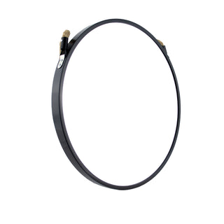 Round Wall Mirror Black Plastic Frame 30CM in Diameter With Hanging Rope