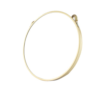 Round Wall Mirror Gold Plastic Frame 40cm in Diameter With Hanging Rope