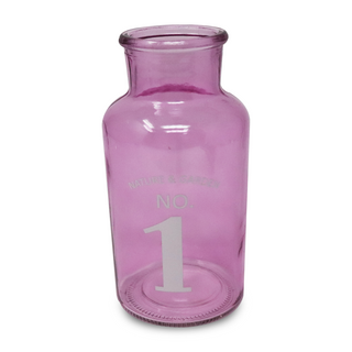 MEDIUM PINK GLASS VASE