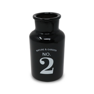 Small Matte Black Glass Vase